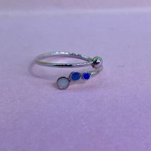 Anillo circulos rellenos de leche materna