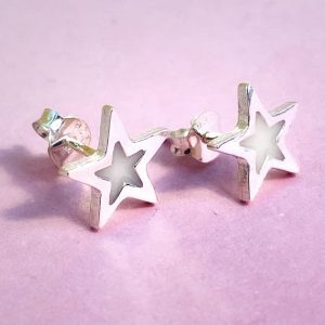 Pendientes con forma de estrella rellenos de leche materna